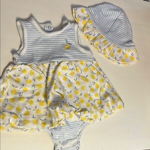 Little Me baby girl bodysuit dress sunsuit 6-9 months